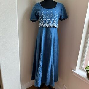 jody california Y2K denim dress Large